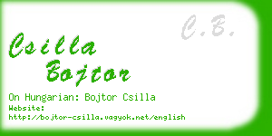csilla bojtor business card